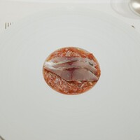 CHIUnE - 明石鬼あじと毛蟹にフルーツトマトソース