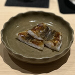 鮨 ゆうき - 干した目光、皮目はパリッとして身は柔らかい