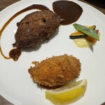 kitchen俊貴 - ハンバーグ&タラバ蟹のクリームコロッケ