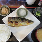 となりの食堂 - 焼さば　小ライス