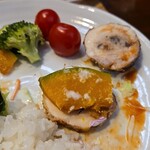 キッチン ブルー グローブ - 食べずらいので南瓜のみ