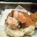 神田錦町 鮨たか晴 - 車海老がゴロゴロ入った、クリームコロッケ