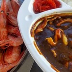 マルミ商店 - ホッキカレーと甘エビ20尾を注文