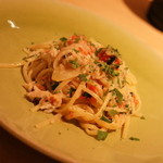 カルテット - ズワイ蟹とホワイトアスパラのリングイネ（１，６００円）２０１４年４月