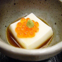 河文 - 胡麻豆腐、イクラ、山葵、土佐醤油