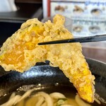 うどん工房かたつむり - かぼちゃの天ぷら