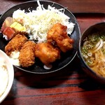 しょうじゅ亭 - 牡蠣フライと唐揚げ定食♪