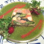 シェ・ヒャクタケ - スペシャリテの魚介と野菜のテリーヌ