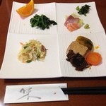 ながい - 日替わりのプレートはいつもほぼ同じ内容のようです。