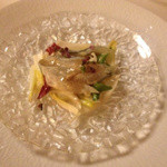 リストランテ ラ・バリック トウキョウ - 冷前菜　
      サヨリのマリネ　アンチョビソース
      