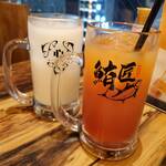 海の達磨 魚心 - カルピス・カシスオレンジ