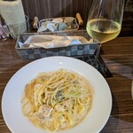 リク チカ - 豚バラ肉と長ネギのクリームソースパスタ