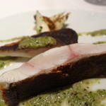 カンテサンス - 山口県萩のイサキ　あおさ海苔のソース