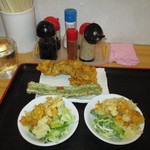 本格さぬきうどん　穂乃香 - 訪問日　2014・4・19　薬味＆ゲソ天＆ちく天