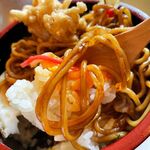 もみの木 - 焼きそば丼ひつまぶし風4(焼きそばとご飯を一緒に食べると美味しい！)