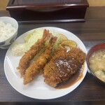 花もめん - 料理写真:海老・とんかつ定食