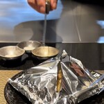 鉄板焼 石狩 - 茸のパピヨット