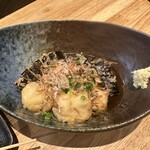 八事あさ乃 - 愛知産長茄子と淡路ハモの揚げ出し