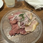 non dà clair - 鳥パッチョ、腿、ハツ、レバー。レバーが美味しかった！！