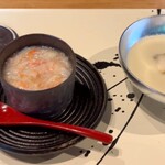 祇園ろか - 湯葉茶碗蒸しととうもろこしのスープ