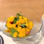 祇園ろか - グリーンサラダ。人参ドレッシング美味