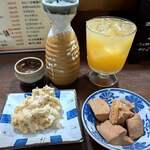 さえんば吾平 - お通し＆高知の地酒