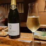 鮨処 一石三鳥 - スパークリングワイン、美味しくて飲み過ぎました