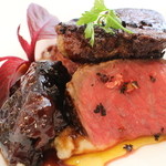 ビストロ ダイア - 【2014/4再訪】宮崎牛の煮込みと仙台牛のステーキ＆フォアグラ