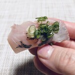 ななせ - お寿司:鯵　分厚い！！！