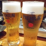 府中日本酒バルTOKUTOUSEKI - プレミアム・モルツでかんぱ～い