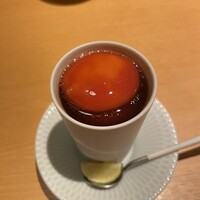 鶏料理 清水 - 新鮮な黄身醤油漬けの茶碗蒸し