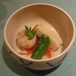 河庄利宮 - ［３回目］河庄コース(10000円)・揚物 海老真丈東寺揚げ