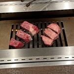 肉のひぐち直営焼肉 安福 - カイノミとタン塩の厚切り