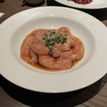 肉のひぐち直営焼肉 安福 - せせり(タレ) - ぷりっぷりのせせり