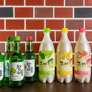 프리바이오 막걸리 등 한국의 술부터 기본적인 것까지 다양하게 준비했습니다◎