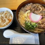 出雲うどん山太 - 肉うどん、炊き込みご飯