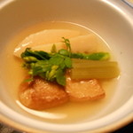 しのはら - 筍・粟麩・ふき・菜の花の炊き合わせ