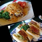 平尾カントリークラブ - 棒棒鶏＆牛カツサンド