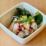 天ぷらとワイン 小島 - ぷりぷりタコの炙り