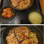 マルハのカルビ丼 - 豚カルビ丼大盛。マルハのカルビ丼（札幌市）食彩賓館撮影
