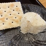 囲炉裏 鉄板 静流 - 豆腐とクリームチーズのデザート。