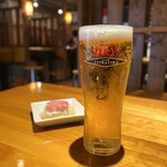 和食バル KO-IKI - ・エクストラコールド 650円/税抜
・お通し(生ハム乗せポテトサラダ)