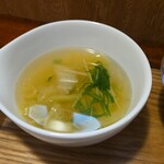 キッチン ブルー グローブ - スープのアップ