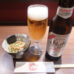 Mama No Gyouza - お通しとノンアルコールビール