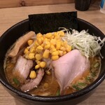 人力俥 - 具沢山な味噌が美味しい期間限定味噌らーめん980円税込