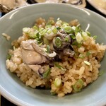 かき小屋 小江戸 - 牡蠣づくし定の牡蠣ご飯