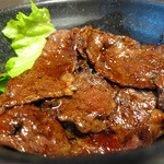 さん源醤 - セットの牛ハラミ丼アップ