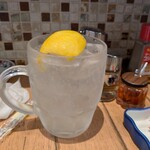 餃子のたっちゃん - ◆レモンフィズ 218円（ハッピーアワー価格）← 薄い！