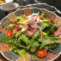 和食のあらまさ - 春菊とベーコンのサラダ