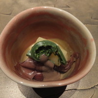 銀座 座屋 - ほたるいか・白アスパラ・こごみの和え物